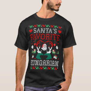 T-shirt Chandail de Noël hongrois préféré des Santas