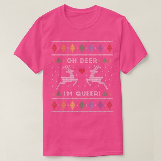 T-shirt Chandail de Noël laid  (Design devant)