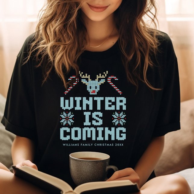 T-shirt Chandail de Noël moche amusant hiver est venir Che (Créateur téléchargé)