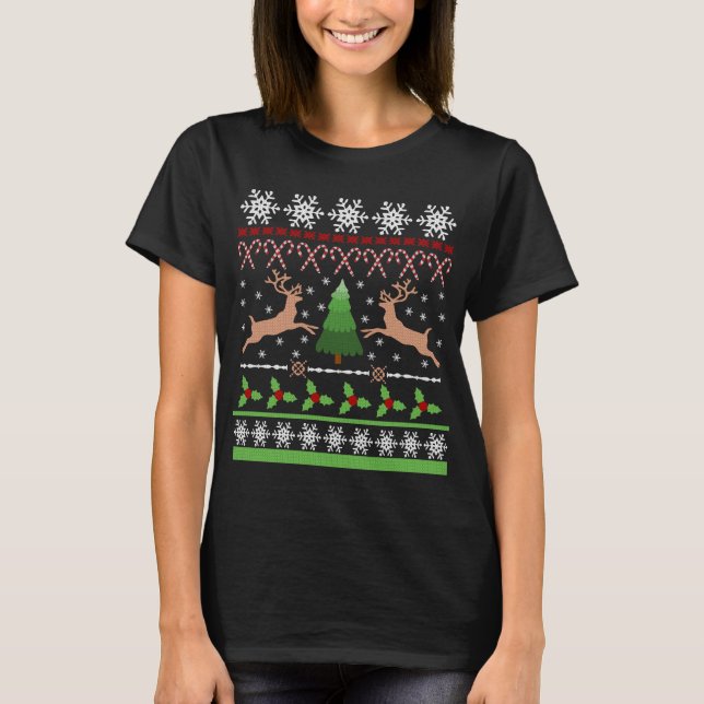T-shirt Chandail de Noël moche drôle (Devant)