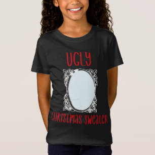 T-Shirt Chandail de Noël moche drôle avec Hommes Miroir Fe