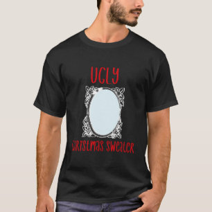 T-shirt Chandail de Noël moche drôle avec Hommes Miroir Fe