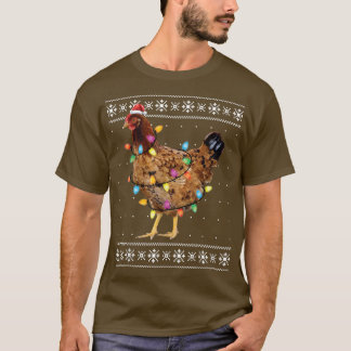 T-shirt Chandail de Noël moche Funny Chicken Noël