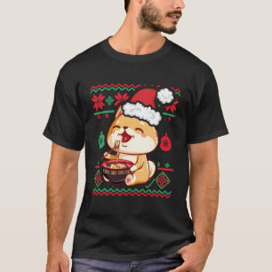 T-shirt Chandail de Noël moche Kawaii Anime Shiba Inu Eati