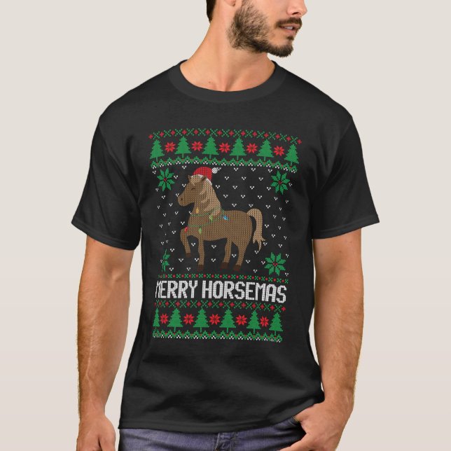 T-shirt Chandail de Noël moche pour les cordes jolies (Devant)