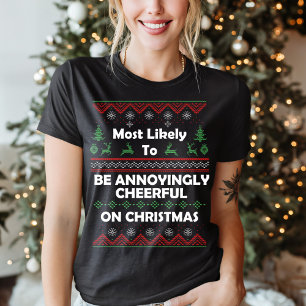 T-shirt Chandail de Noël moche, très drôle