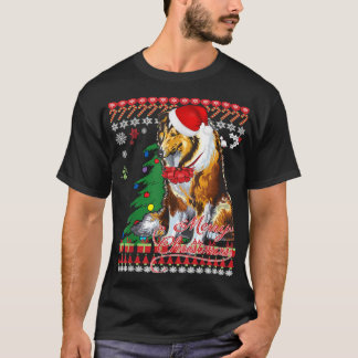 T-shirt Chandail de Noël Rough Collie