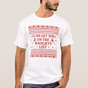 T-shirt Chandail De Noël Vilain Je Peux T'Emmener Dans La