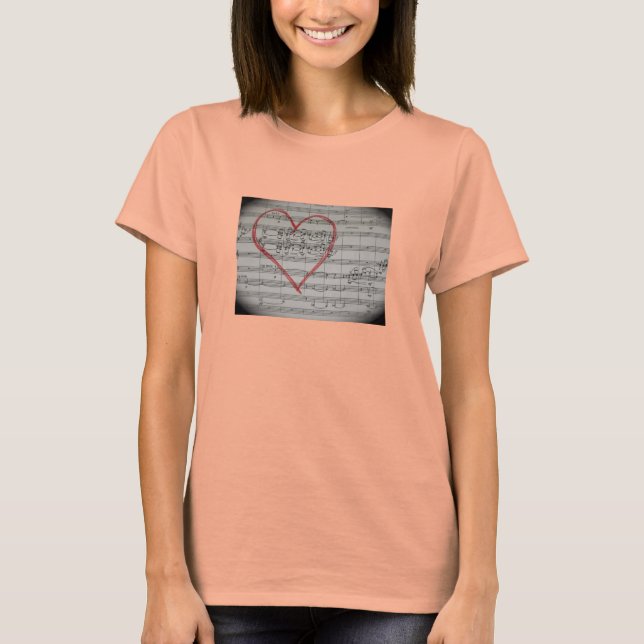 T-shirt Chandail des amoureux de la musique (Devant)