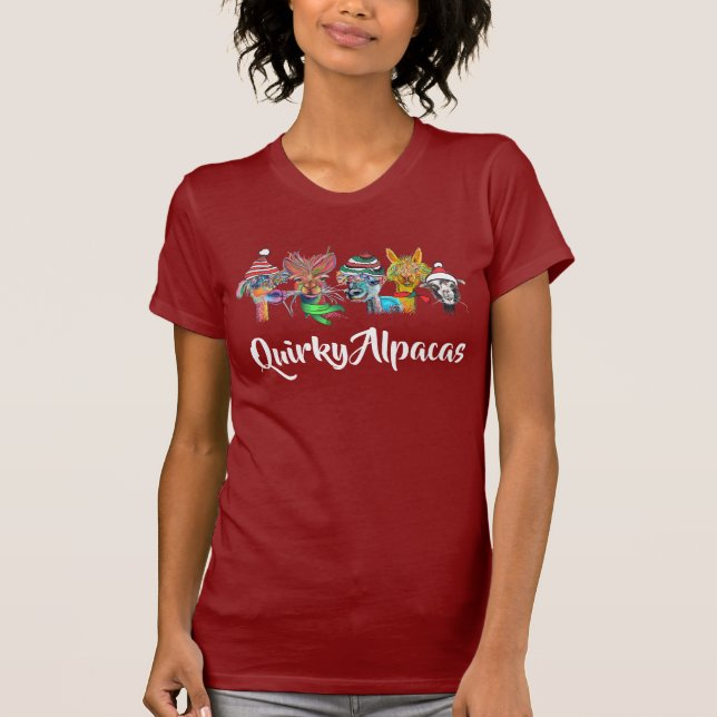 T-shirt Chandail ironique Alpacas Noël 19a (Devant)