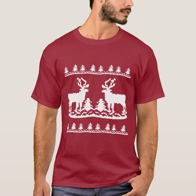 T-shirt Chandail laid de Noël - (Devant)
