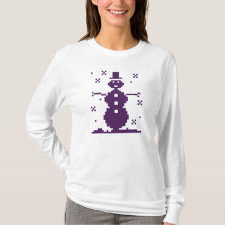 T-shirt Chandail laid de Noël de bonhomme de neige