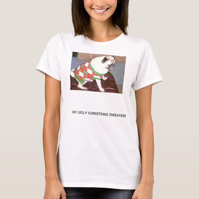 T-shirt Chandail laid de Noël de carlin (Devant)
