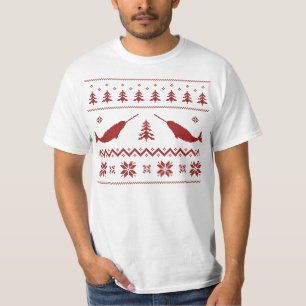 T-shirt Chandail laid de Noël de Narwhal