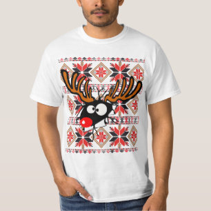 T-shirt Chandail laid de Noël éclatant