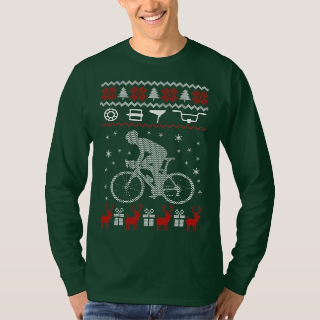 T-shirt Chandail laid de recyclage de Noël (Devant)