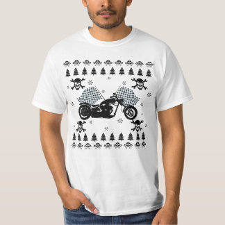 T-shirt Chandail laid de vacances de crânes de moto de