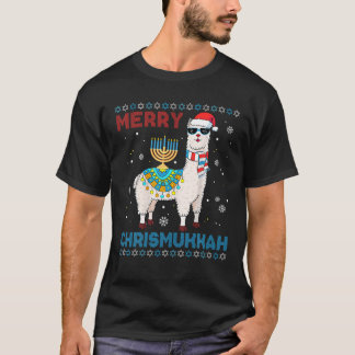 T-shirt Chandail moche de Noël Joyeux Chrismukkah Cute Lla