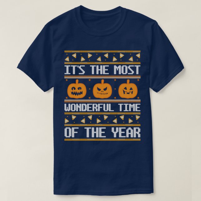 T-shirt Chandail moche d'Halloween (Design devant)