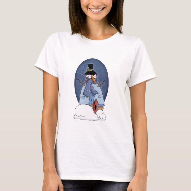 T-shirt Chandails et cadeaux Snowman Blue (Devant)