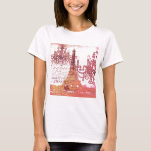 T-shirt chandelier orange paris tour eiffel