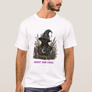 T-shirt Chandelle Parfumée Cottagecore Mystique Chat Proté
