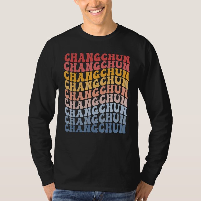 T-shirt Changchun City Groovy Retro (Devant)