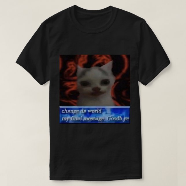 T-shirt change da world cat   (Design devant)