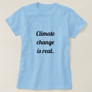 T-shirt Changement climatique : Bleu clair