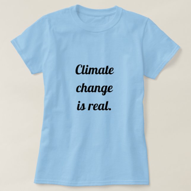 T-shirt Changement climatique : Bleu clair (Design devant)