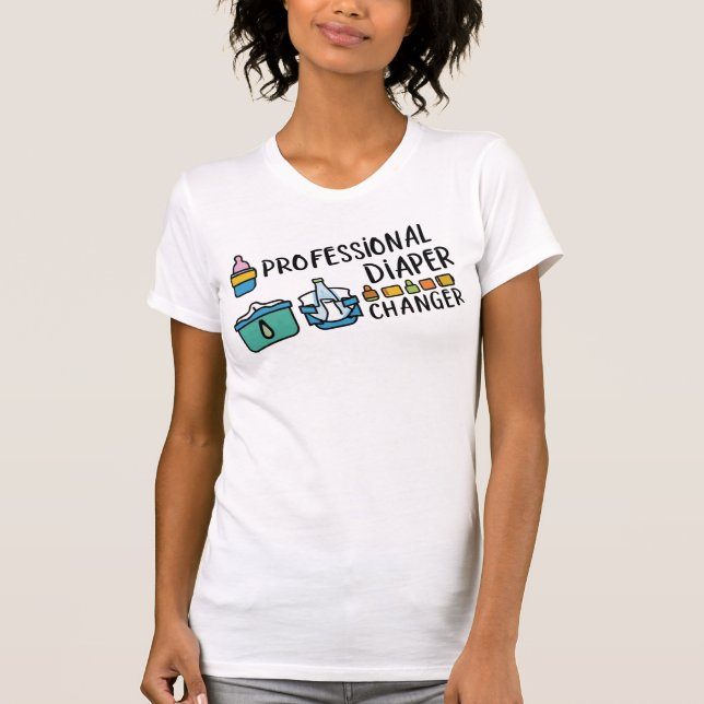 T-shirt Changer de couche professionnelle 2 (Devant)