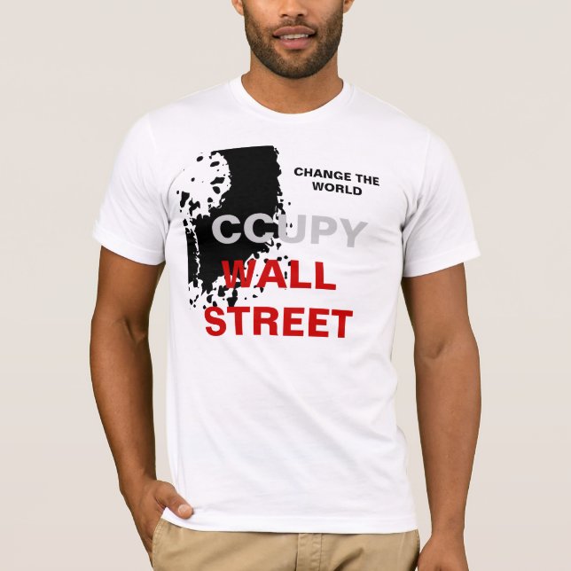 T-SHIRT CHANGER LE MONDE OCCUPY WALL STREET (Devant)