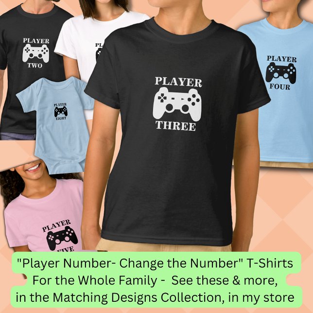T-shirt Changer le numéro, Joueur deux jumelé gamer du gar (Créateur téléchargé)