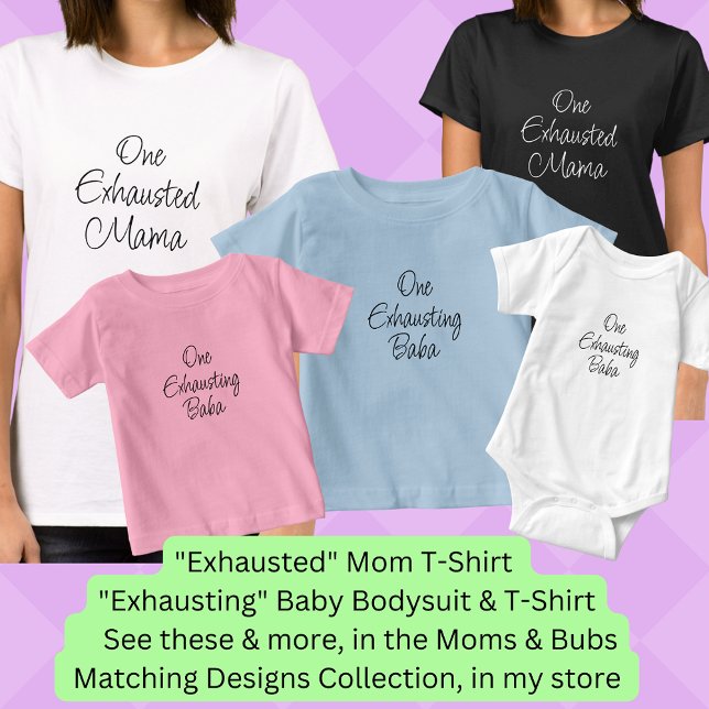 T-shirt Changer tout le texte - Une maman épuisée! Jeu de  (Créateur téléchargé)