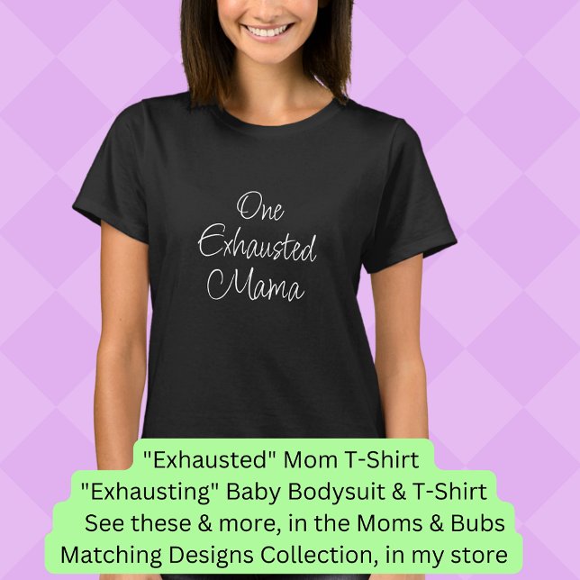 T-shirt Changer tout le texte - Une maman épuisée, Maman B (Créateur téléchargé)