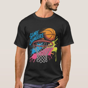 T-shirt Changeurs de jeu colorés Basketball Tie Tee Couleu