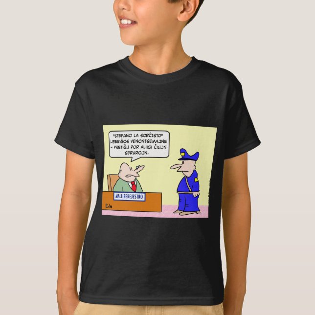 T-shirt changez l'espéranto de gardien de serrures (Devant)