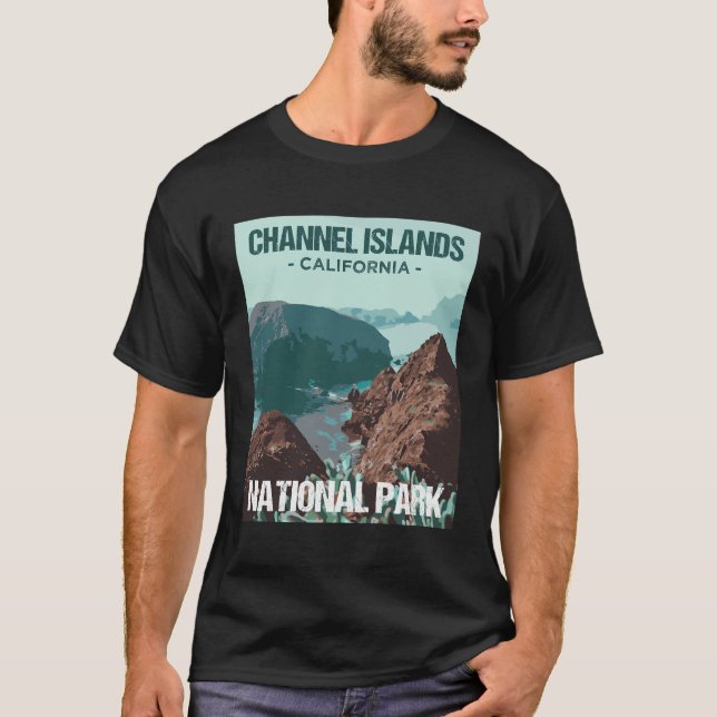 T-shirt Channel Islands National Park California Poster De (Devant)