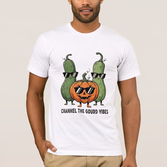 T-shirt Channel The Gourd Vibes Funny Pumpkin Squad (Devant)