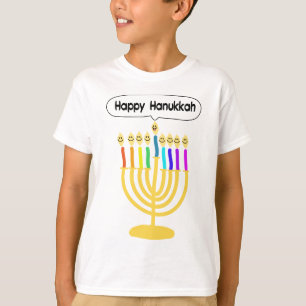 T-shirt Channukah heureux Menora/Chanukia