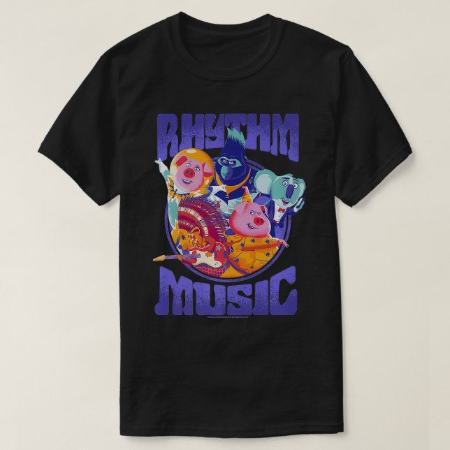 T-shirt Chanson 2 Rythme Et Groupe Musique Poster Premium  (Design devant)