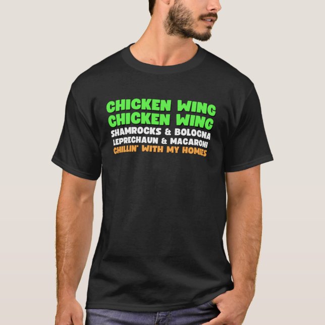 T-shirt Chanson d'aile de poulet Chanson d'aile de poulet  (Devant)