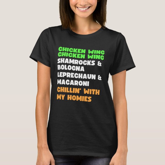 T-shirt Chanson d'aile de poulet Chanson d'aile de poulet  (Devant)