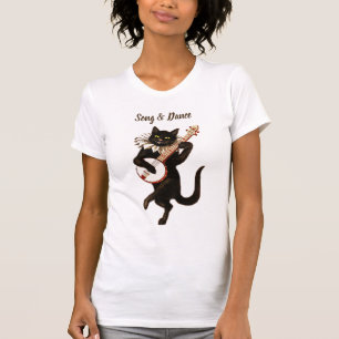 T-shirt Chanson & Danse musical chat tee - shirt