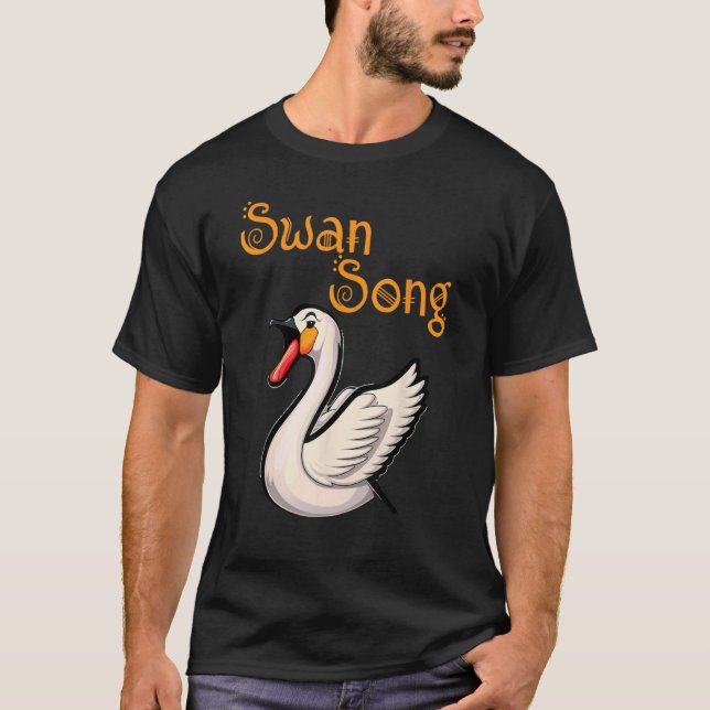 T-shirt Chanson de cygne chante musique jeu (Devant)