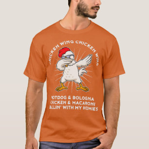 T-shirt Chanson de la chemise de l'aile de poulet de l'ail