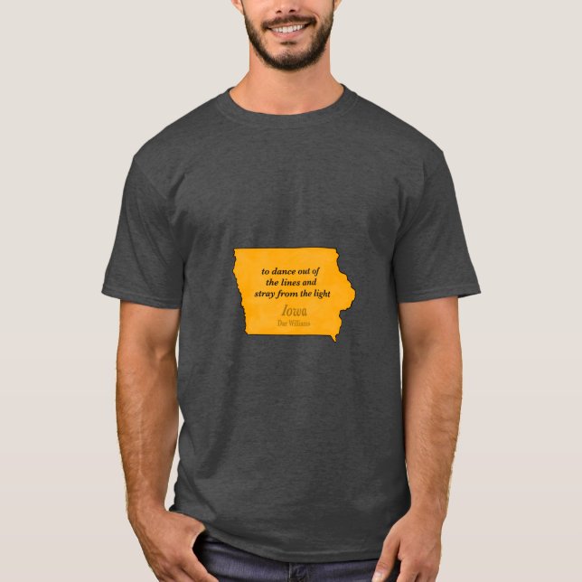 T-shirt chanson de l'iowa dar williams (Devant)