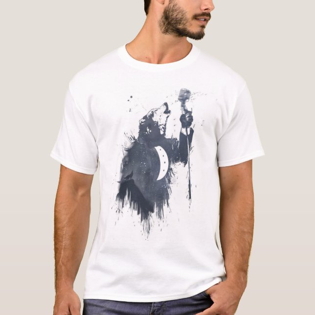 T-shirt Chanson de loup (bleue) (Devant)