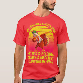T-shirt Chanson drôle de poule d'aile Lyrique Hot Dog Bolo