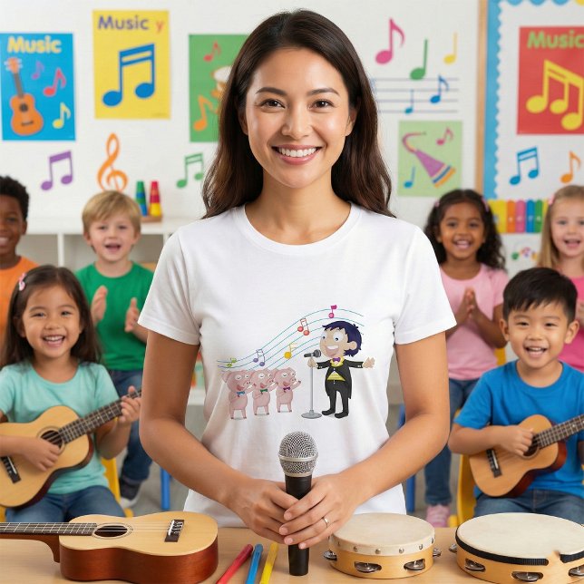 T-shirt Chant de garçon avec chorale à trois cochons (Créateur téléchargé)